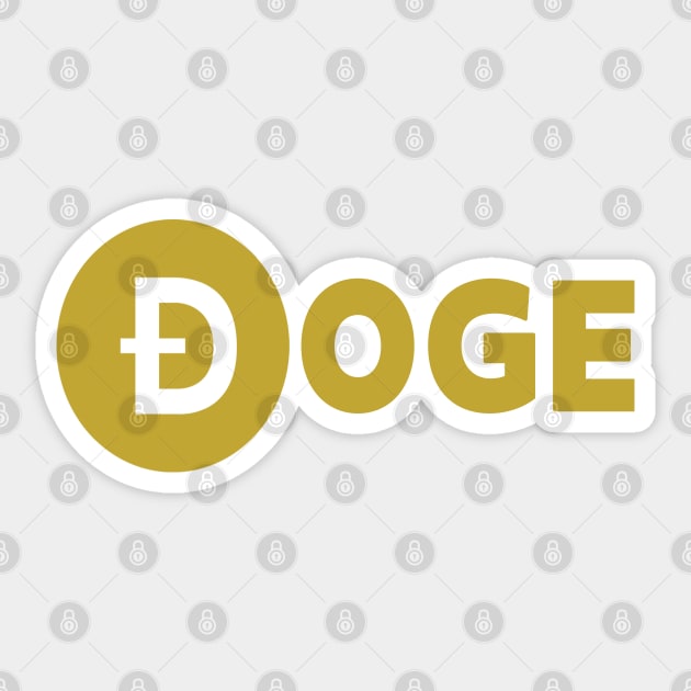 Dogecoin (DOGE) Logo Sticker by LunarLanding